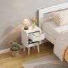 Noční stolek, bílá, TOBI
