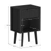 Noční stolek, černá, TOBI