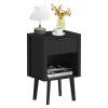 Noční stolek, černá, TOBI