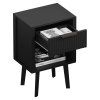 Noční stolek, černá, TOBI