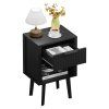 Noční stolek, černá, TOBI
