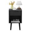Noční stolek, černá, TOBI