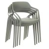 Stohovatelná židle, šedá, ALFIO