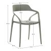 Stohovatelná židle, šedá, ALFIO
