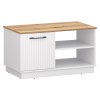Konferenční stolek, bílá/dub evoke, VELIS 1D