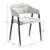 Designové jídelní křeslo, světle šedá/černá, NIZAR TYP 2