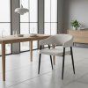 Designové jídelní křeslo, světle šedá/černá, NIZAR TYP 2