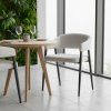 Designové jídelní křeslo, světle šedá/černá, NIZAR TYP 2