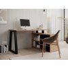 Rohový PC stůl IWO II ART-B, dub artisan/černá