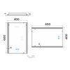led zrcadlo 400x600 s dotykovym senzorem vykres