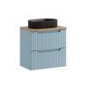 Koupelnová skříňka s deskovým umyvadlem Nova Denim 60 denim/dub coast evoke