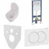 WC SET Geberit DuoFix s WC mísou Amaro + tlačítko Delta 01, bílé + izolační deska