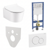WC SET Geberit DuoFix s WC mísou Corona + tlačítko Delta 01, bílé + izolační deska
