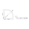 Čtvrtkruhová krylátová sprchová vanička Standard 2 80x80 (90x90)