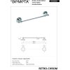 RETRO chrom: Držák ručníků, 600 mm - 144304042