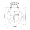 WC prkénko MDF Soft Close Dark Wood 80193