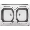Dřez Tango 2 komory, nerez - ZM6 020N
