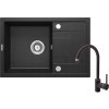 Dřez Corio s dřezovou baterií, s odkapávačem, granit - ZRCA2113 grafit