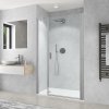 Jednokřídlé sprchové dveře CI FXO+CI PIG pro instalaci do niky - bez vaničky