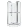 Sprchový box čtvrtkruhový NV-Cessla 80 W, 80x80 bílý