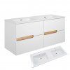 Koupelnová skříňka s keramickým dvojumyvadlem Spectrum W 120