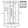 KABINA PRYSZNICOWA Z HYDROMASAZEM WSH311A 80 80 CM 108309 1200