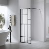 Sprchová zástěna Walk-in HYD-WI05 120 černá/transparent - bez vaničky