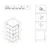Čtvercový sprchový kout BS10B 90x90 černá/transparent - bez vaničky