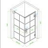 Čtvercový sprchový kout BS10B 90x90 černá/transparent - bez vaničky