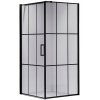 Čtvercový sprchový kout HYD-SK13A 80x80 černá/transparent - bez vaničky