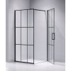 Čtvercový sprchový kout HYD-SK13A 80x80 černá/transparent - bez vaničky