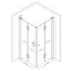 Čtvercový sprchový kout BS08A-M 80x80 černá/transparent - bez vaničky