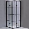 Čtvercový sprchový kout BS08A-M 80x80 černá/transparent - bez vaničky