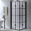 Čtvercový sprchový kout BS08A-M 80x80 černá/transparent - bez vaničky
