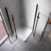 Čtvercový sprchový kout BS05A 80x80 černá/transparent - bez vaničky