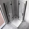 Čtvercový sprchový kout HYD-SK05A 80x80 černá/transparent - bez vaničky