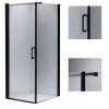Čtvercový sprchový kout HYD-SK44B 90x90 černá/transparent - bez vaničky