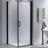 Čtvercový sprchový kout HYD-SK44B 90x90 černá/transparent - bez vaničky