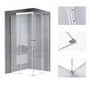 Čtvercový sprchový kout HYD-SK90A 80x80 chrom/transparent - bez vaničky