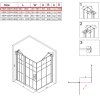 Obdélníkový sprchový kout BS02A 100x80 černá/transparent - bez vaničky