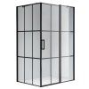Obdélníkový sprchový kout BS02A 100x80 černá/transparent - bez vaničky