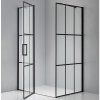 Obdélníkový sprchový kout BS02A 100x80 černá/transparent - bez vaničky