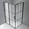 Obdélníkový sprchový kout BS02A 100x80 černá/transparent - bez vaničky