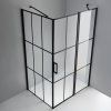 Obdélníkový sprchový kout BS02A 100x80 černá/transparent - bez vaničky
