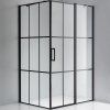 Obdélníkový sprchový kout BS02A 100x80 černá/transparent - bez vaničky