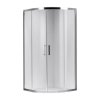 Čtvrtkruhový sprchový kout HYD-RK101B 90x90 chrom/transparent - bez vaničky