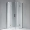 Čtvrtkruhový sprchový kout HYD-RK92A 80x80 chrom/transparent - bez vaničky