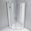 Čtvrtkruhový sprchový kout HYD-RK92A 80x80 chrom/transparent - bez vaničky