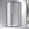 Pětiúhelníkový sprchový kout HYD-PK07A 80x80 černá/transparent - bez vaničky