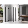 Pětiúhelníkový sprchový kout HYD-PK10B 90x90 černá/transparent - bez vaničky